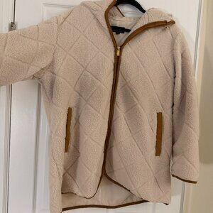 Cream Zip Up Sherpa Jacket